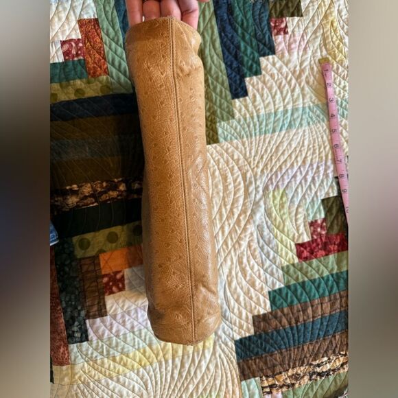 Vintage Ruth Saltz 60s leather clutch Faux Ostrich - Picture 7 of 8